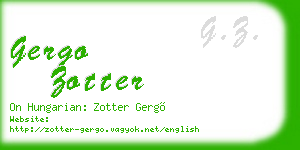 gergo zotter business card